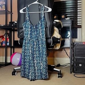 Blue floral dress. Size large. Brand BeBop